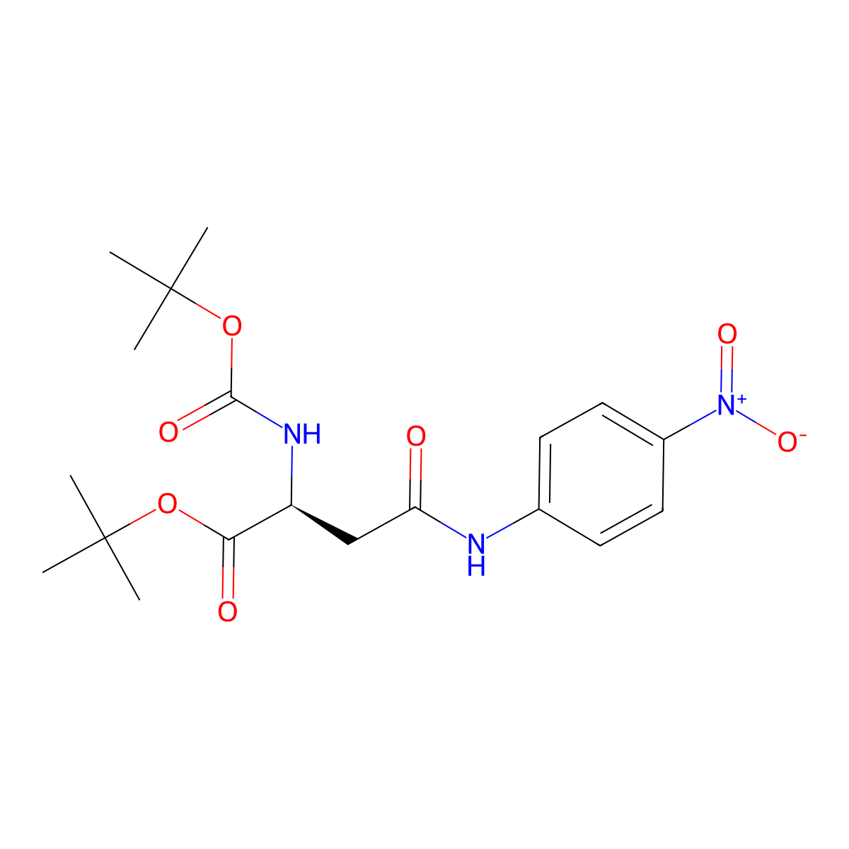 tert-butyl (2S)-2-{[(tert-butoxy)carbonyl]amino}-3-[(4-nitrophenyl)carbamoyl]propanoate molecular structure, CAS 2655597-22-9