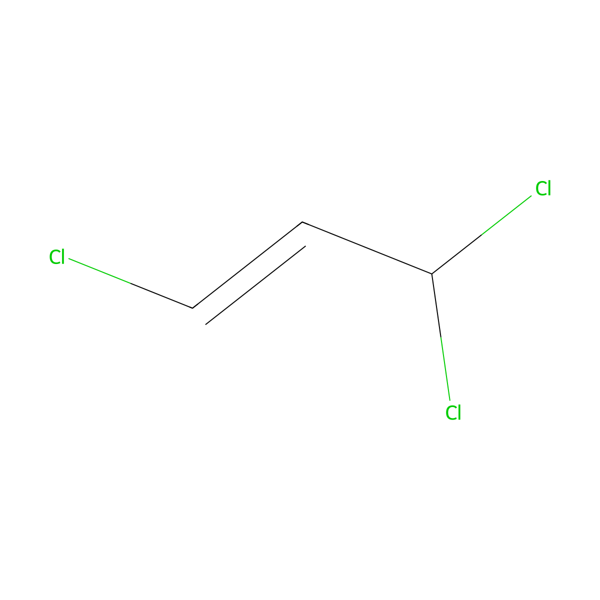 1-Propene, 1,3,3-trichloro- molecular structure, CAS 26556-03-6