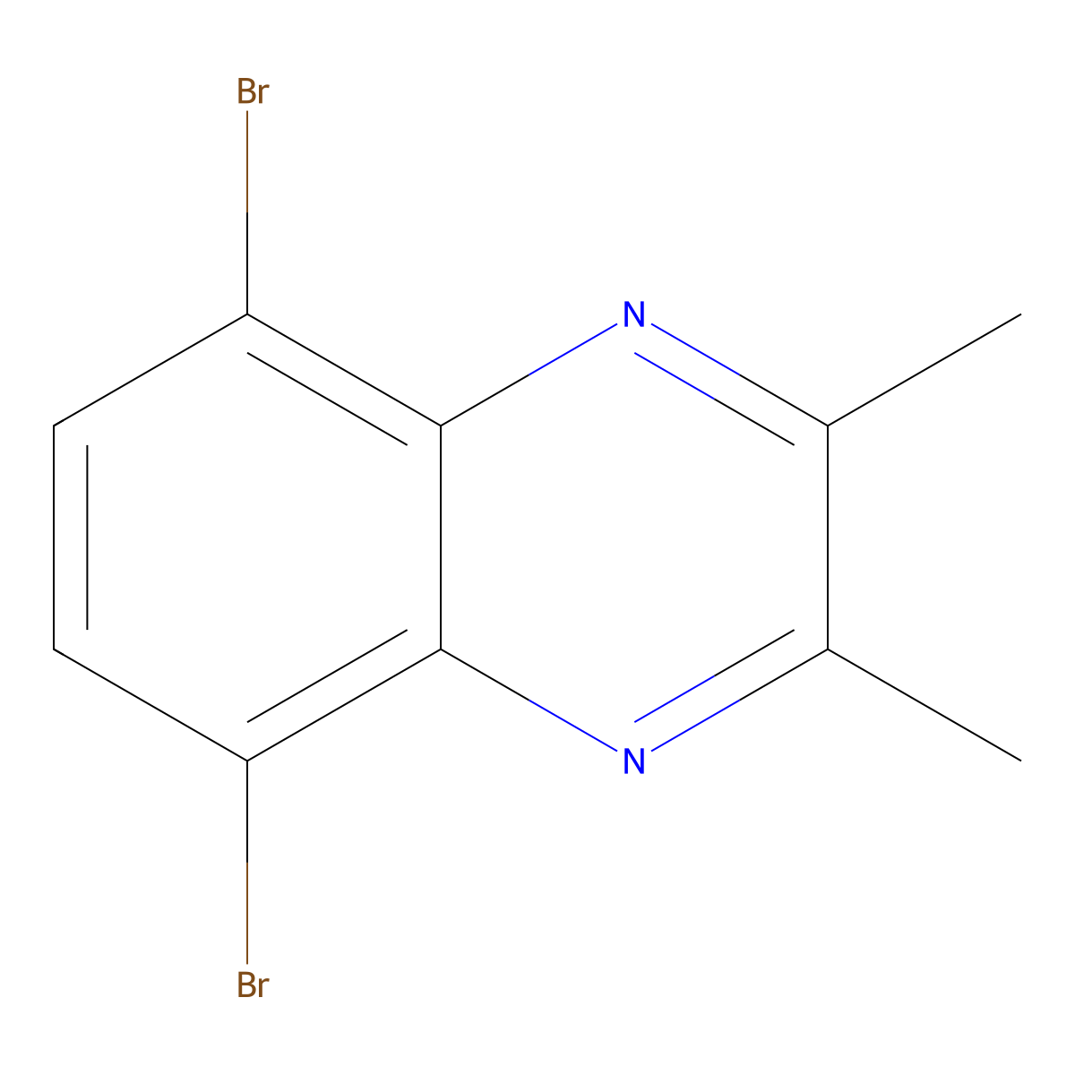 5,8-Dibromo-2,3-dimethylquinoxaline molecular structure, CAS 26556-26-3