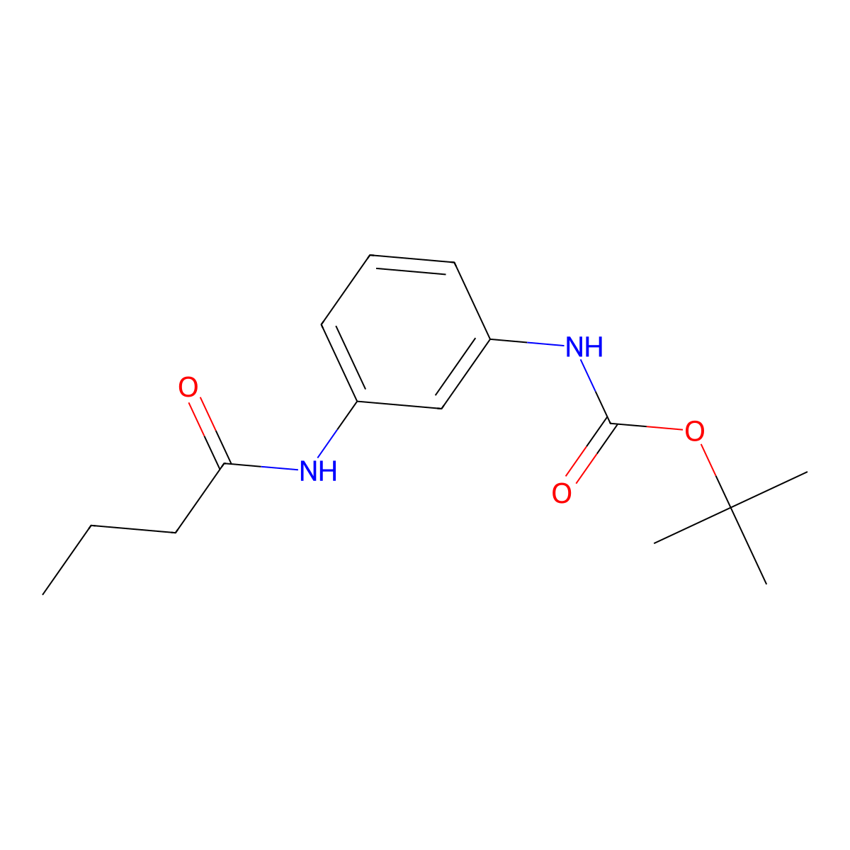 tert-Butyl N-(3-butanamidophenyl)carbamate molecular structure, CAS 2655608-49-2
