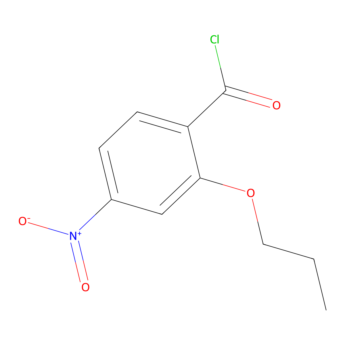 4-Nitro-2-propoxybenzoyl chloride molecular structure, CAS 2655608-50-5