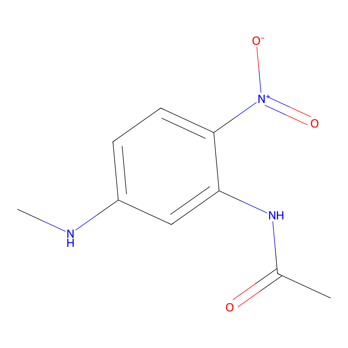 N-[5-(Methylamino)-2-nitrophenyl]acetamide molecular structure, CAS 2655608-51-6
