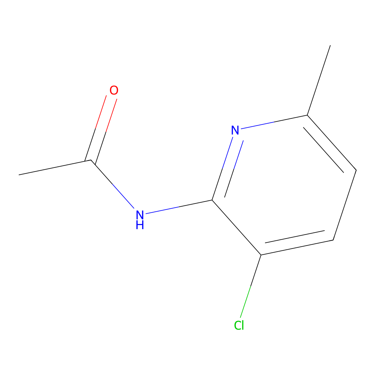 N-(3-Chloro-6-methylpyridin-2-yl)acetamide molecular structure, CAS 2655608-55-0