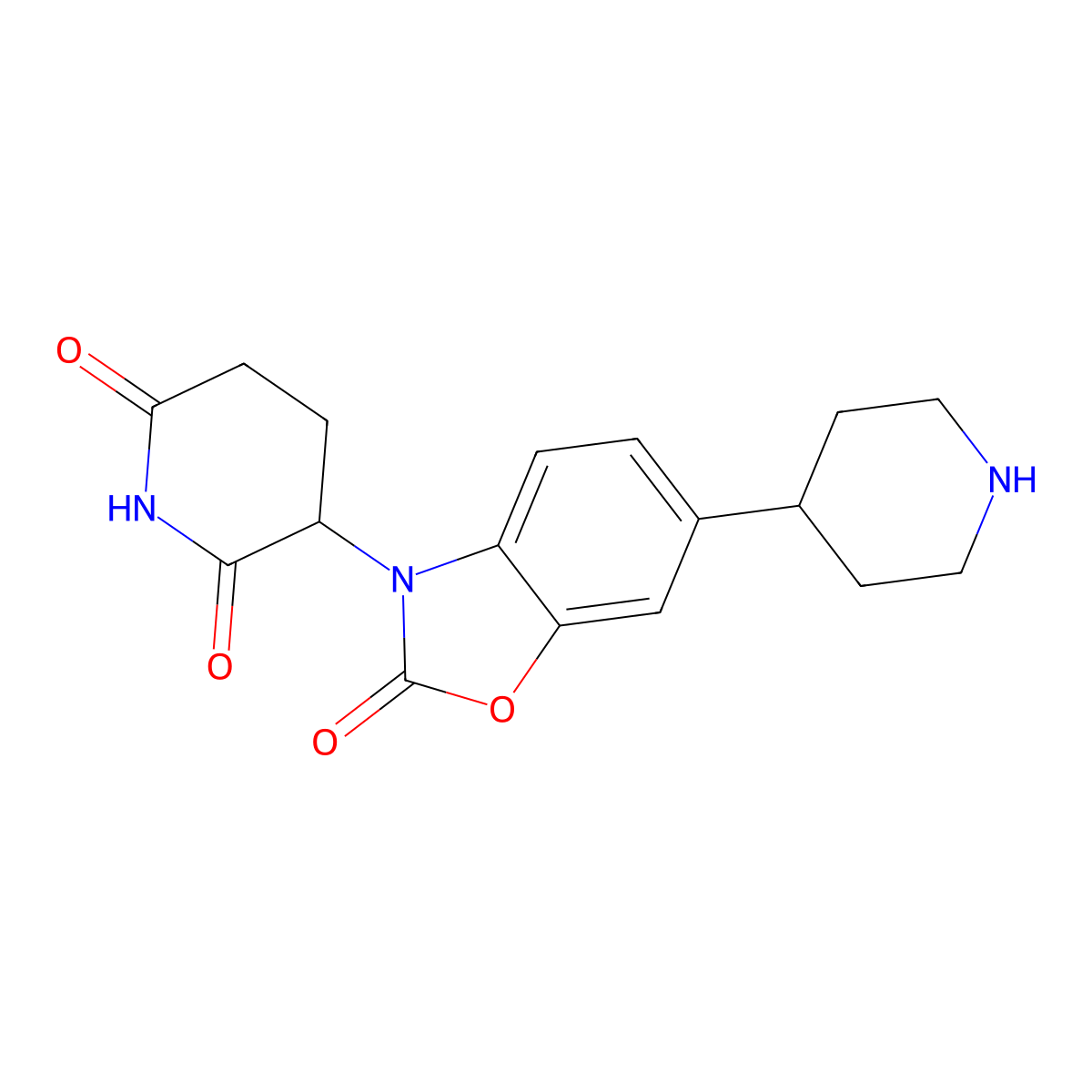 3-(2-Oxo-6-(piperidin-4-yl)benzo[d]oxazol-3(2H)-yl)piperidine-2,6-dione molecular structure, CAS 2655646-09-4