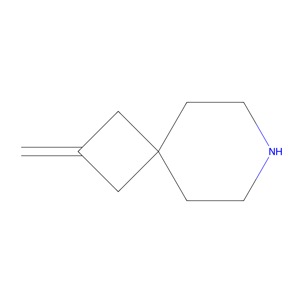2-Methylidene-7-azaspiro[3.5]nonane molecular structure, CAS 2655660-40-3
