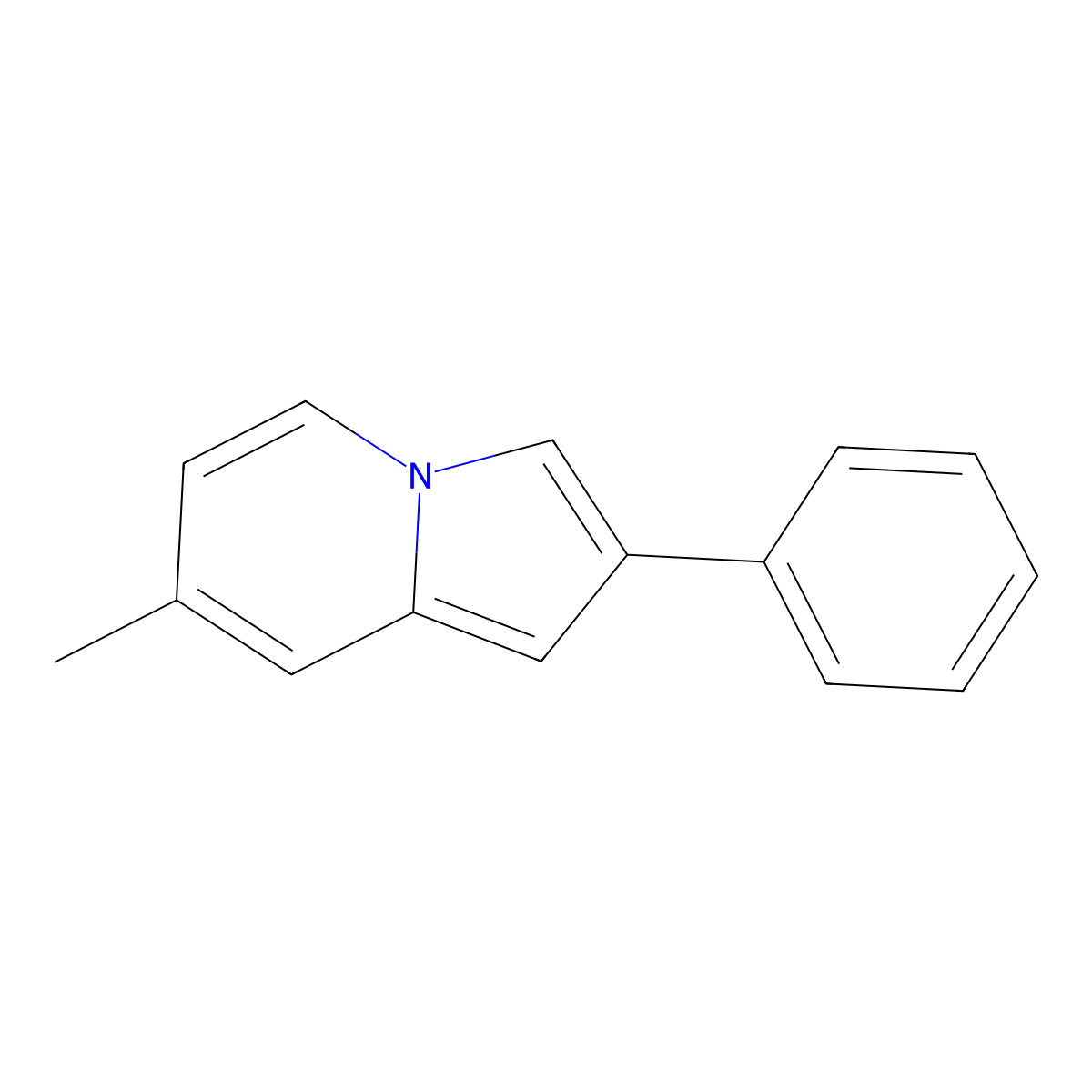 7-Methyl-2-phenylindolizine molecular structure, CAS 26557-56-2