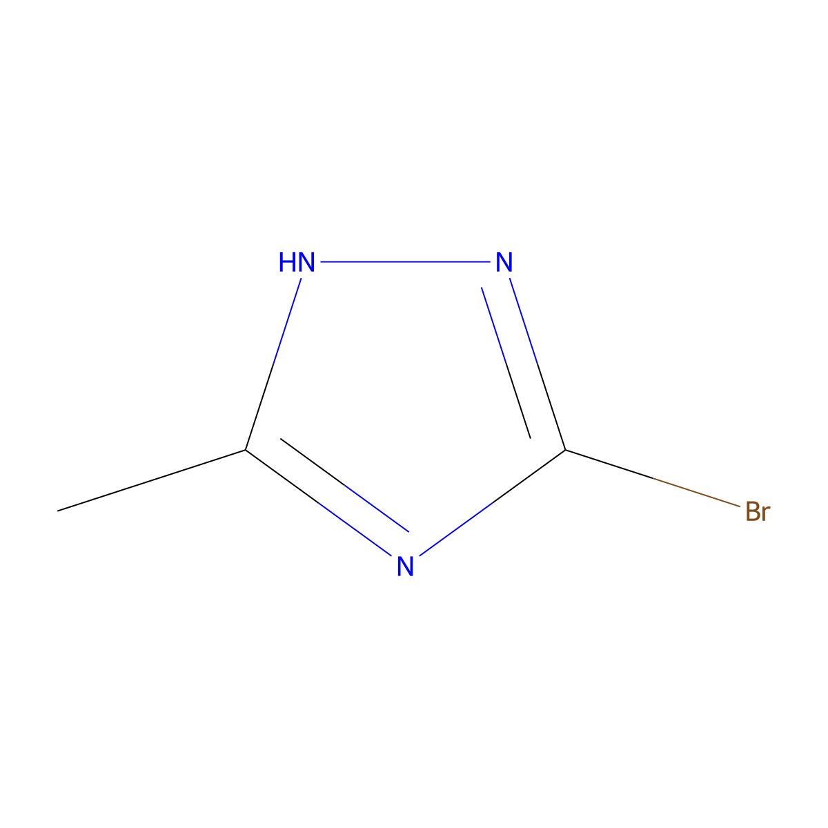 1H-1,2,4-Triazole, 3-bromo-5-methyl- molecular structure, CAS 26557-90-4