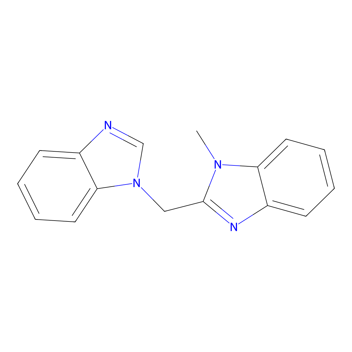 2-(Benzimidazol-1-ylmethyl)-1-methylbenzimidazole molecular structure, CAS 26558-94-1