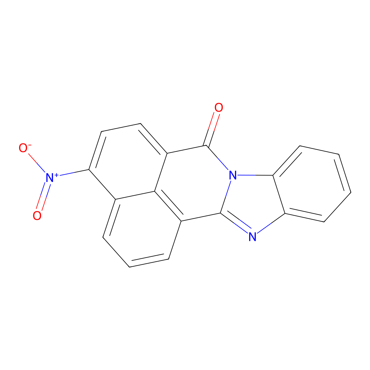 4-Nitro-benzo[de]benzo[4,5]imidazo[2,1-a]isoquinolin-7-one molecular structure, CAS 26559-69-3