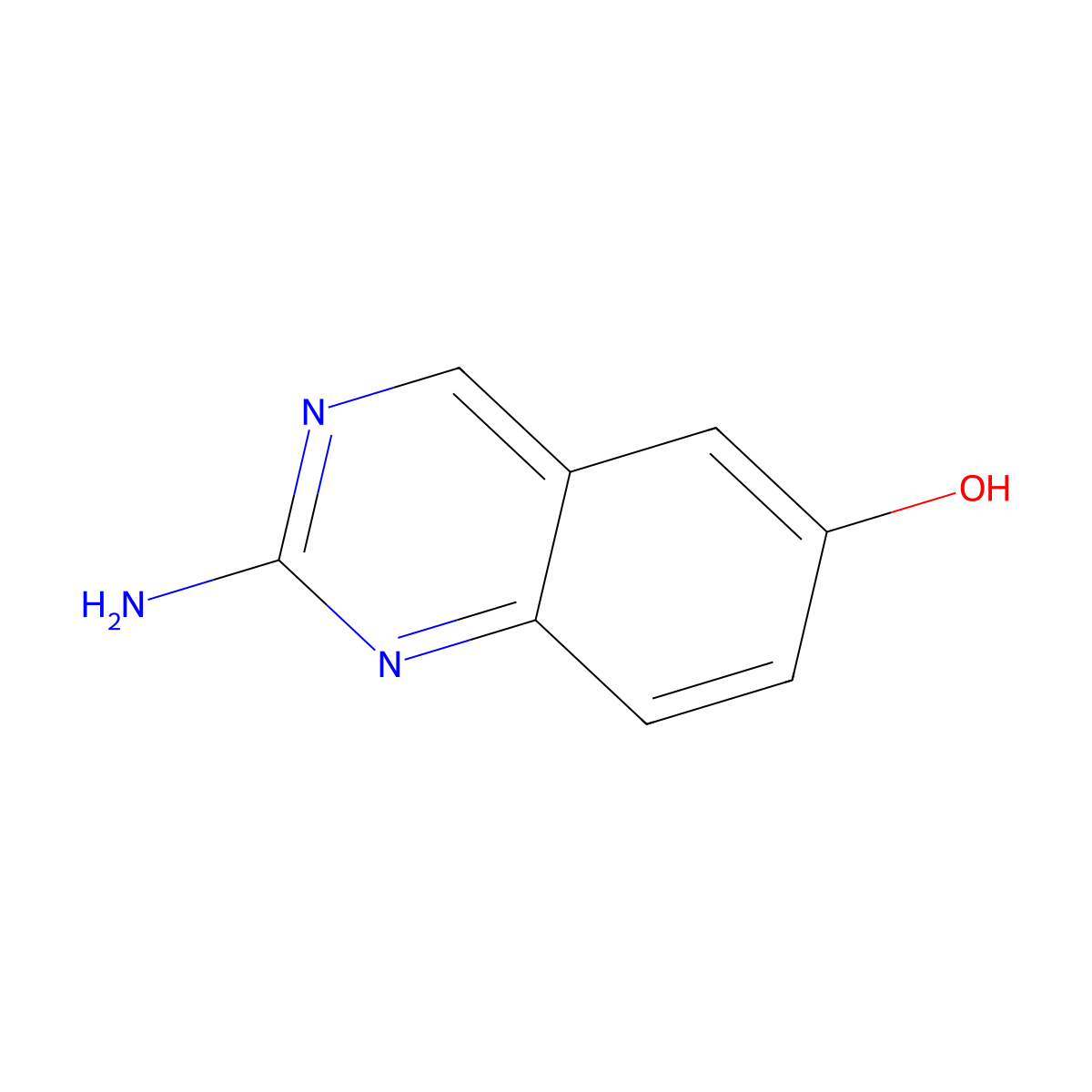 2-Aminoquinazolin-6-ol molecular structure, CAS 2656-52-2