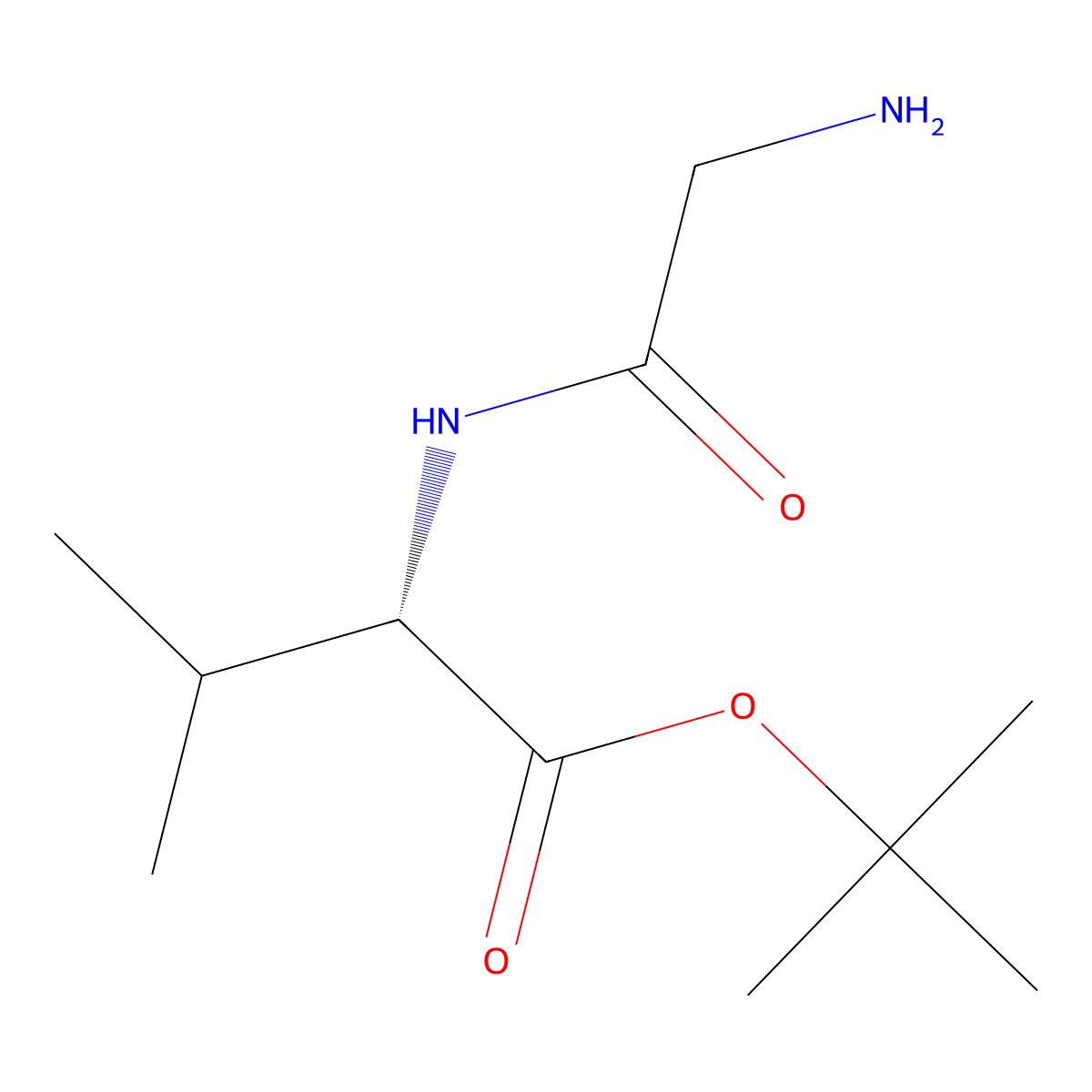 tert-butyl glycyl-L-valinate molecular structure, CAS 26560-53-2