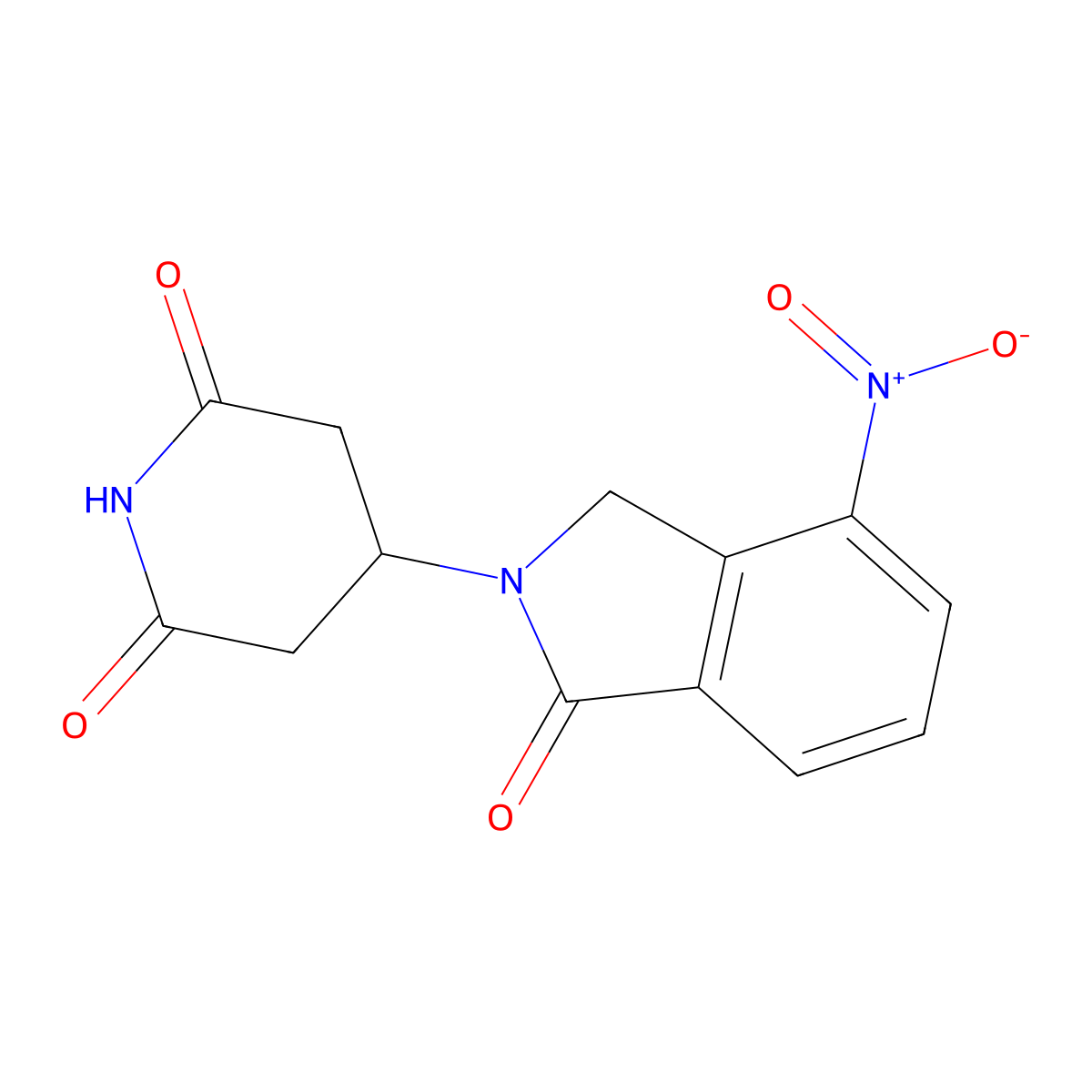 4-(4-Nitro-1-oxoisoindolin-2-yl)piperidine-2,6-dione molecular structure, CAS 2656388-92-8