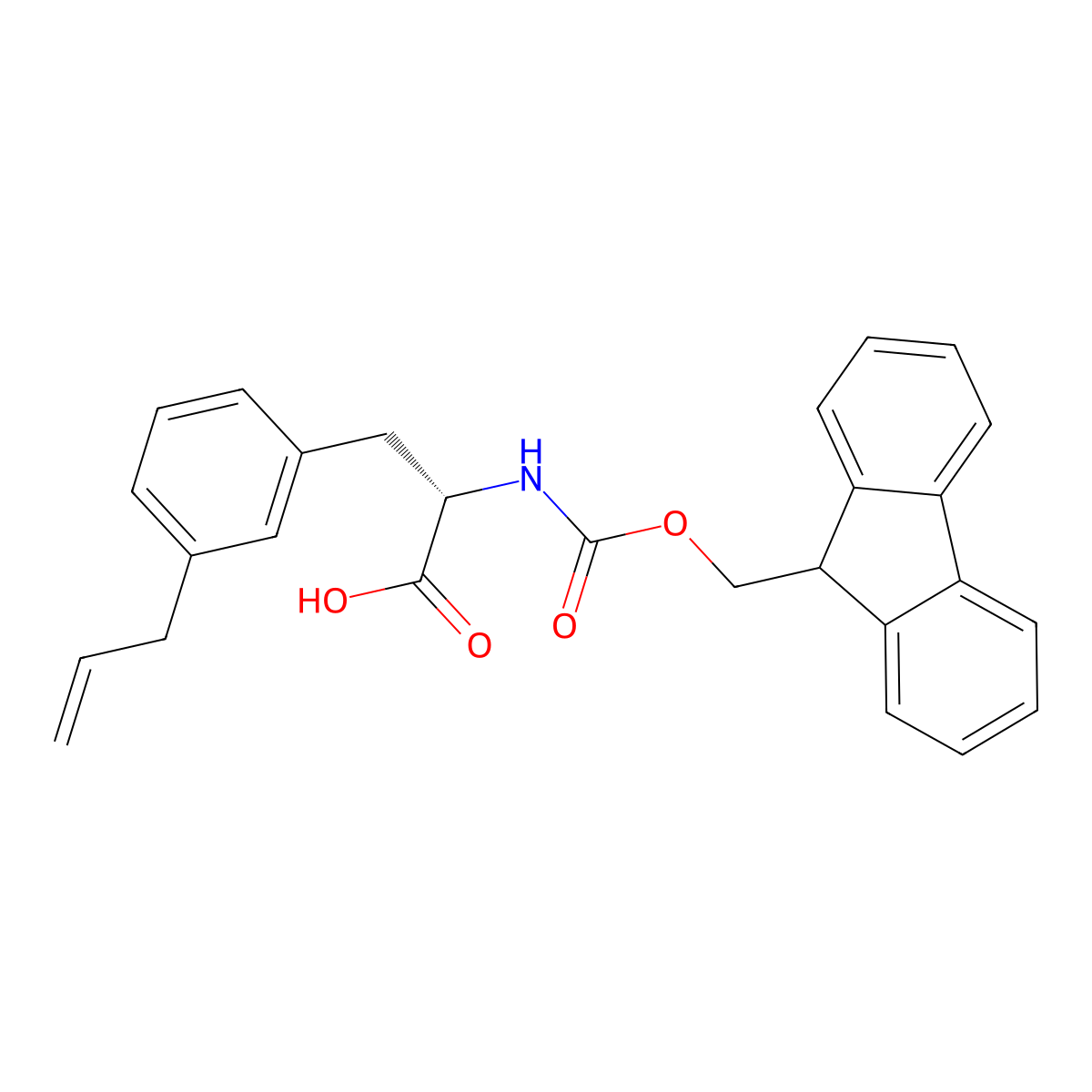 (2S)-2-({[(9H-fluoren-9-yl)methoxy]carbonyl}amino)-3-[3-(prop-2-en-1-yl)phenyl]propanoic acid molecular structure, CAS 2656394-78-2