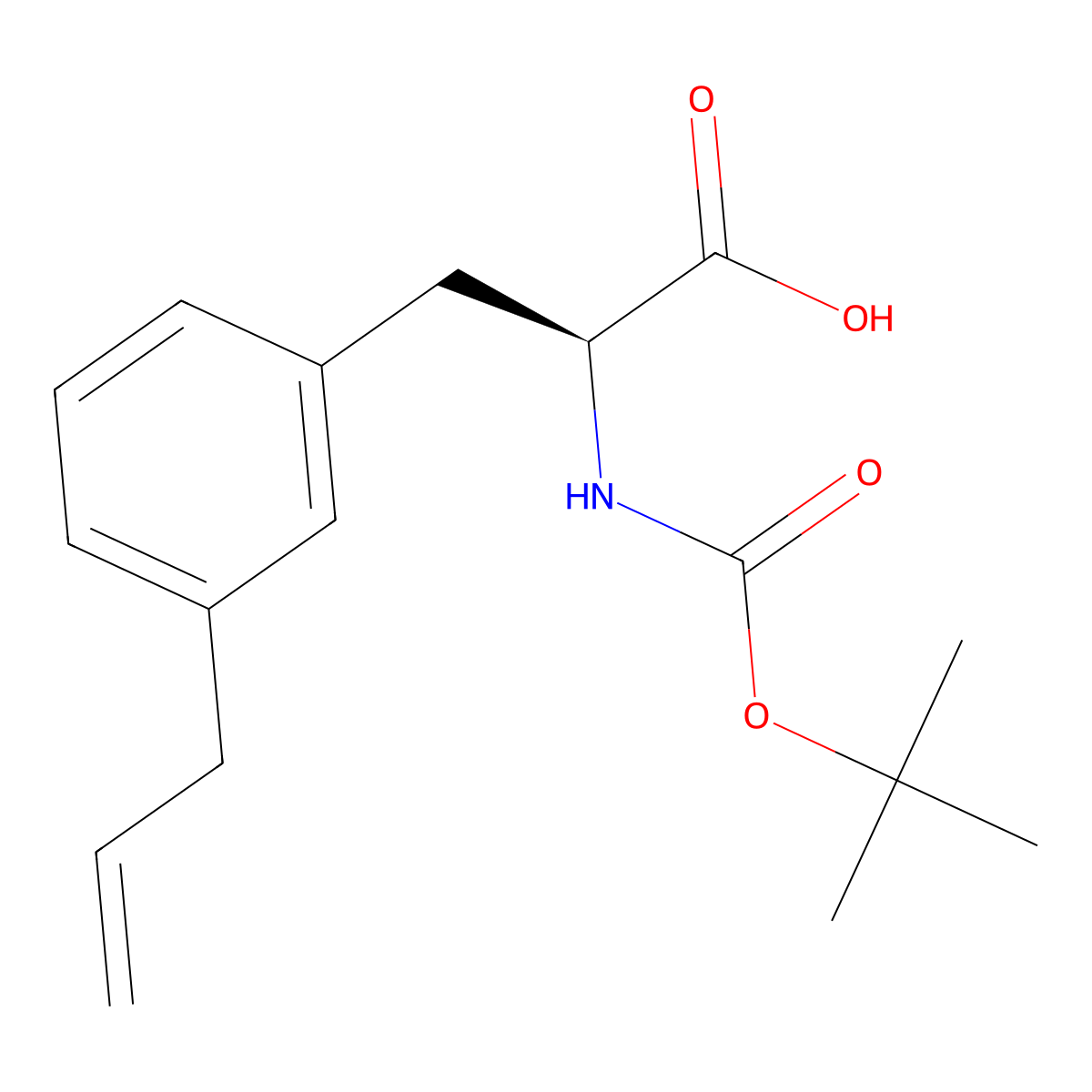 (2S)-2-{[(tert-butoxy)carbonyl]amino}-3-[3-(prop-2-en-1-yl)phenyl]propanoic acid molecular structure, CAS 2656394-80-6