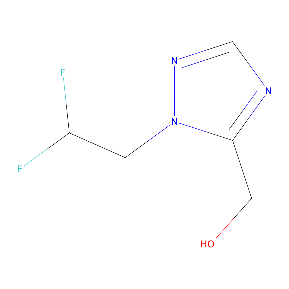 [1-(2,2-difluoroethyl)-1H-1,2,4-triazol-5-yl]methanol molecular structure, CAS 265643-98-9