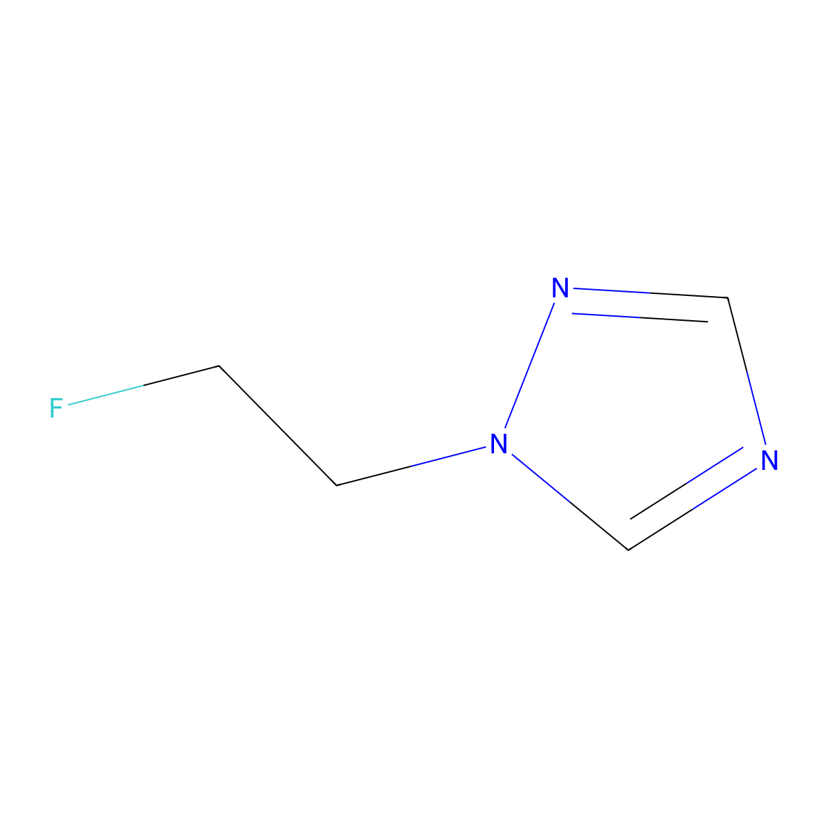 1-(2-fluoroethyl)-1H-1,2,4-triazole molecular structure, CAS 265643-99-0