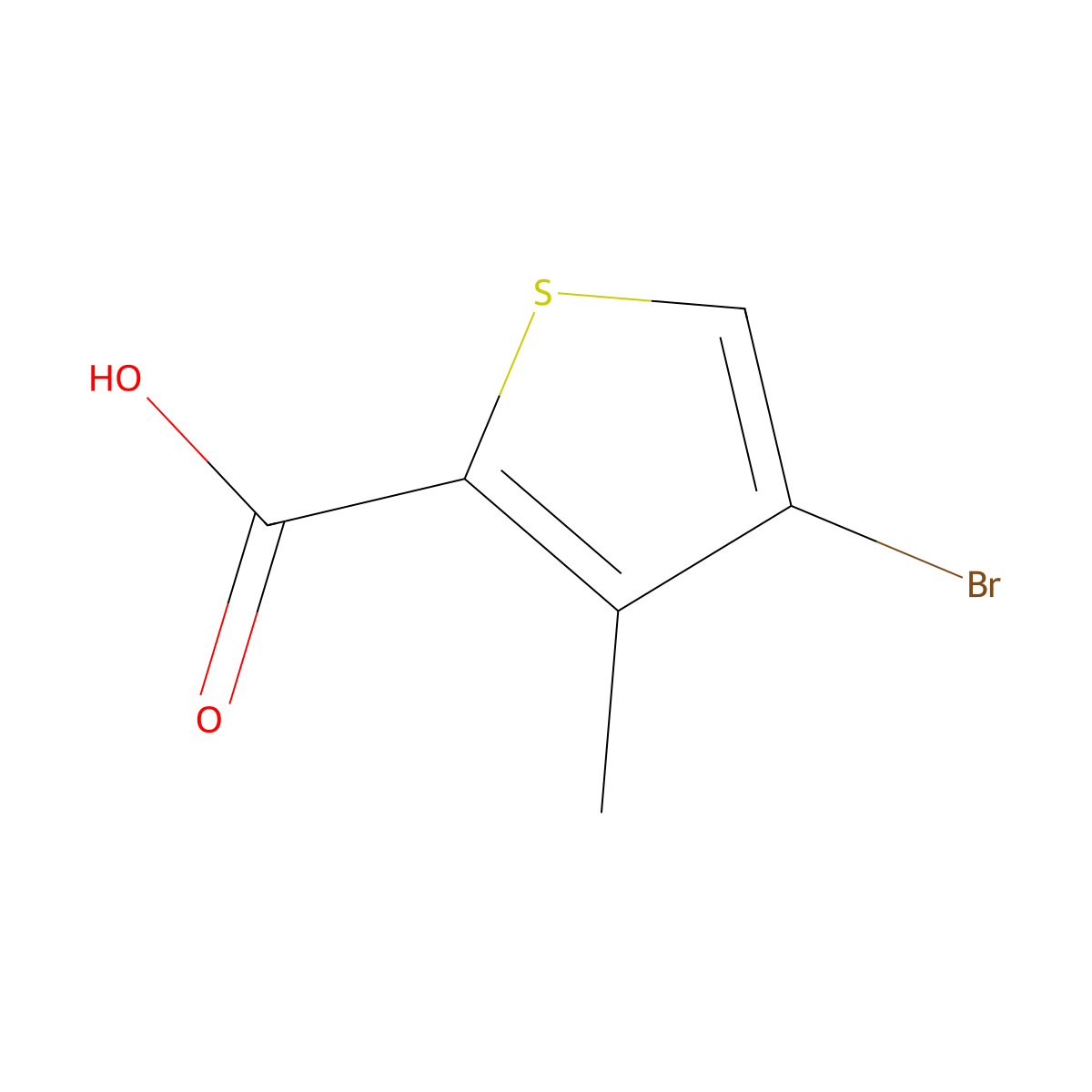 4-Bromo-3-methylthiophene-2-carboxylic acid molecular structure, CAS 265652-39-9