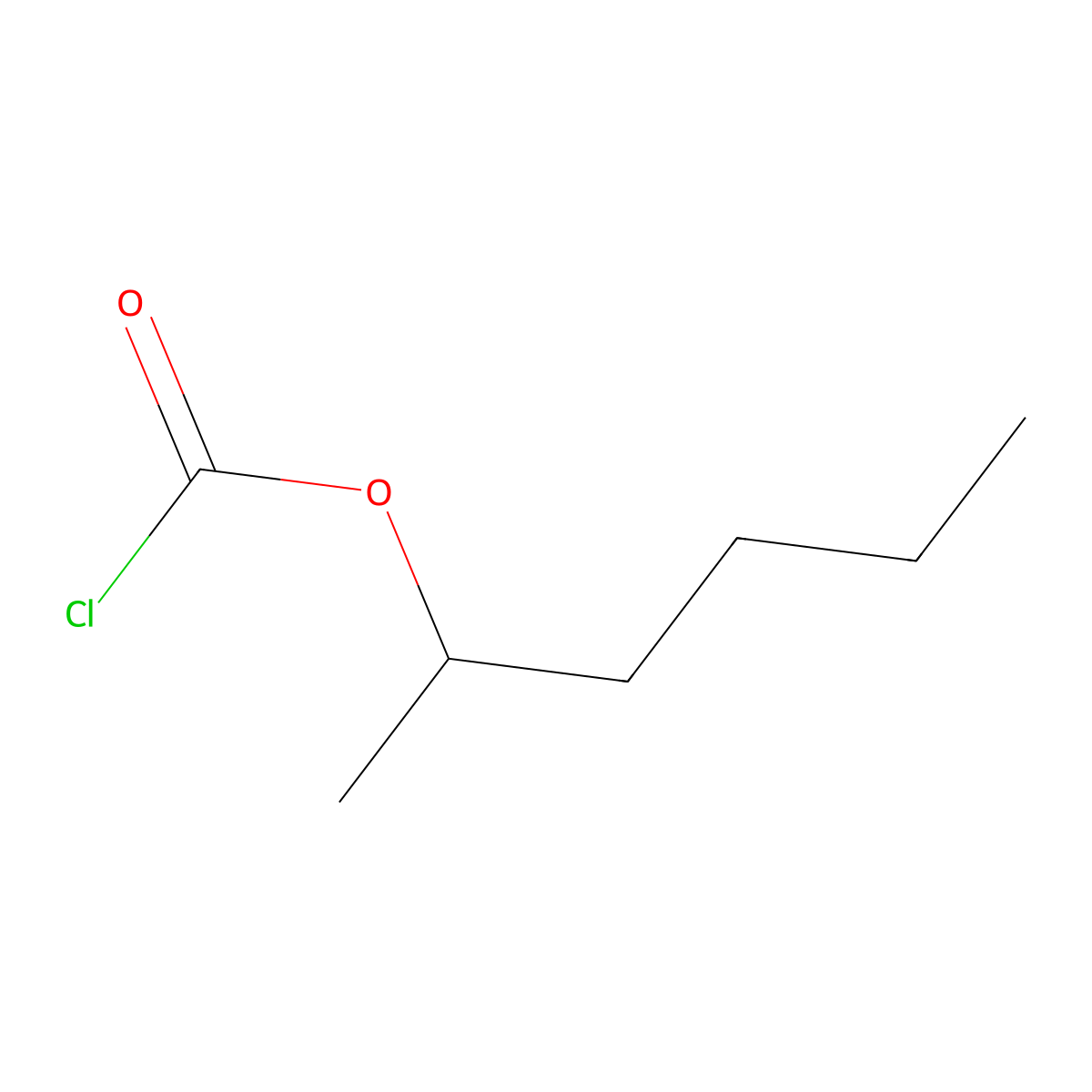 Chlorocarbonic acid-(1-methyl-pentyl ester) molecular structure, CAS 265659-62-9