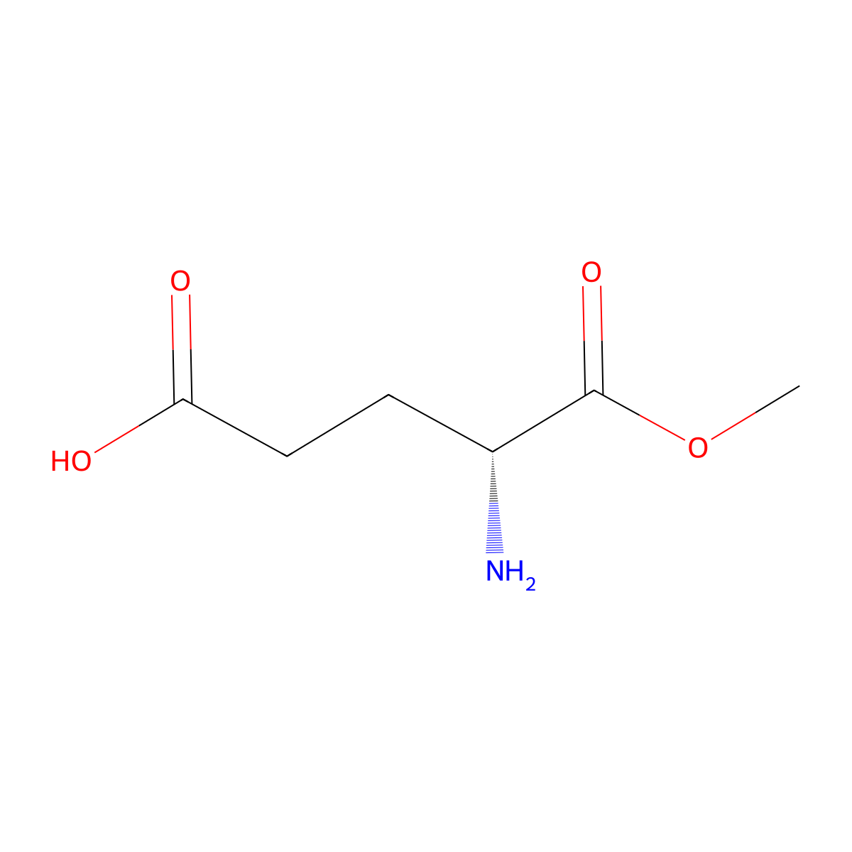 1-Methyl hydrogen D-glutamate molecular structure, CAS 26566-13-2