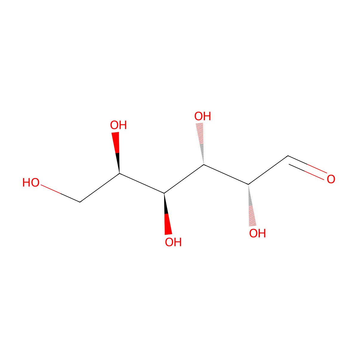 (2R,3S,4S,5R)-2,3,4,5,6-pentahydroxyhexanal molecular structure, CAS 26566-61-0