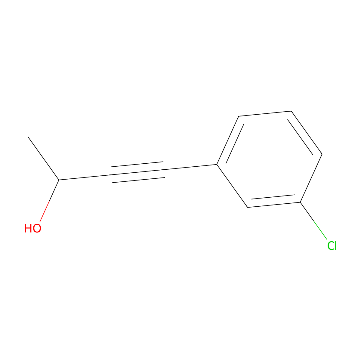 4-(3-Chlorophenyl)but-3-yn-2-ol molecular structure, CAS 265661-01-6