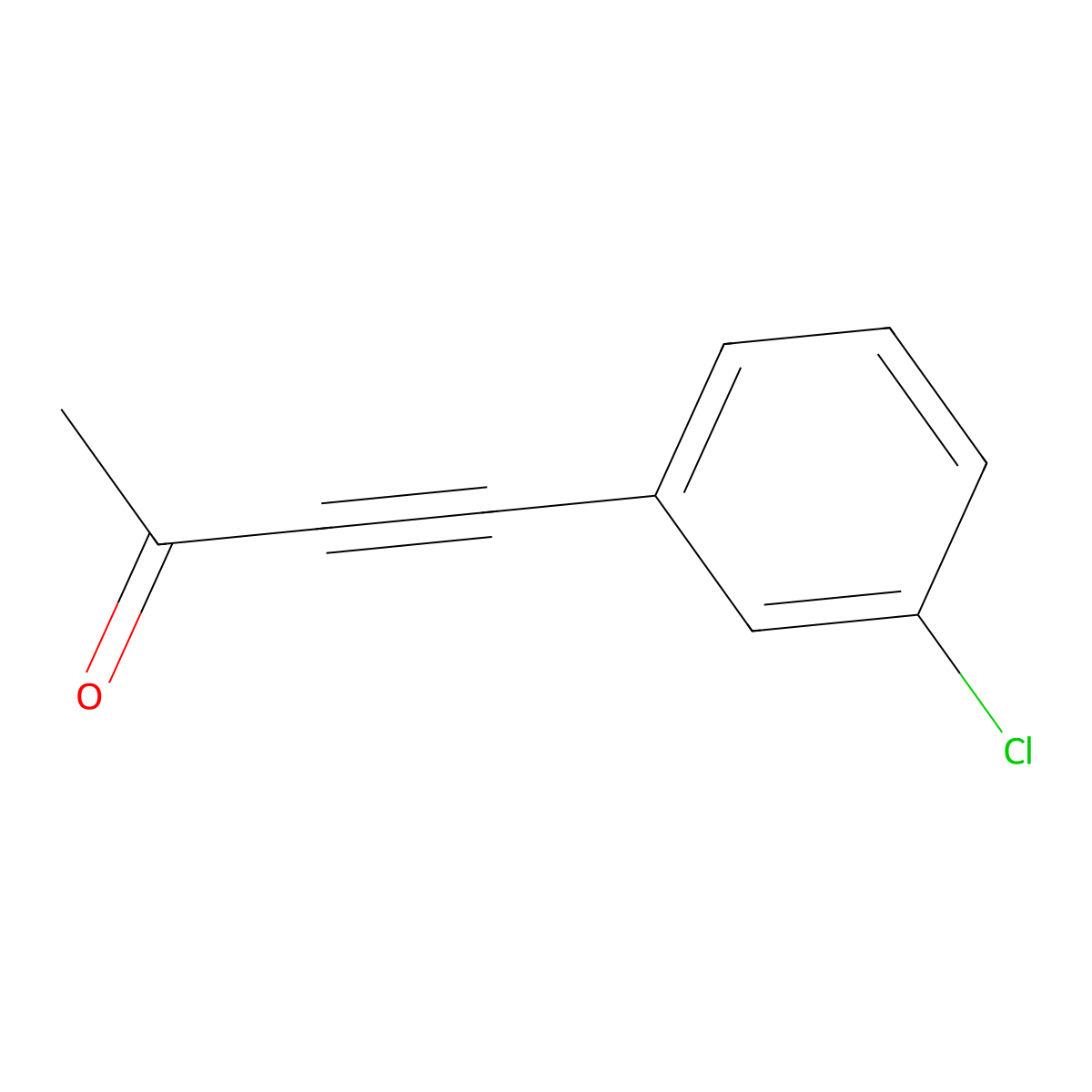 4-(3-Chlorophenyl)-3-butyn-2-one molecular structure, CAS 265661-02-7