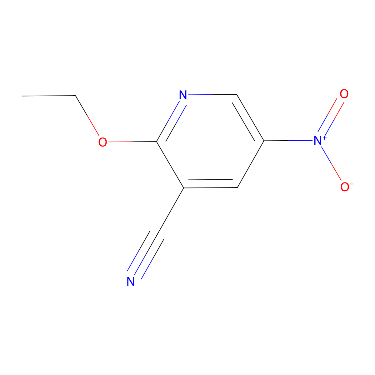 2-Ethoxy-5-nitropyridine-3-carbonitrile molecular structure, CAS 265664-09-3