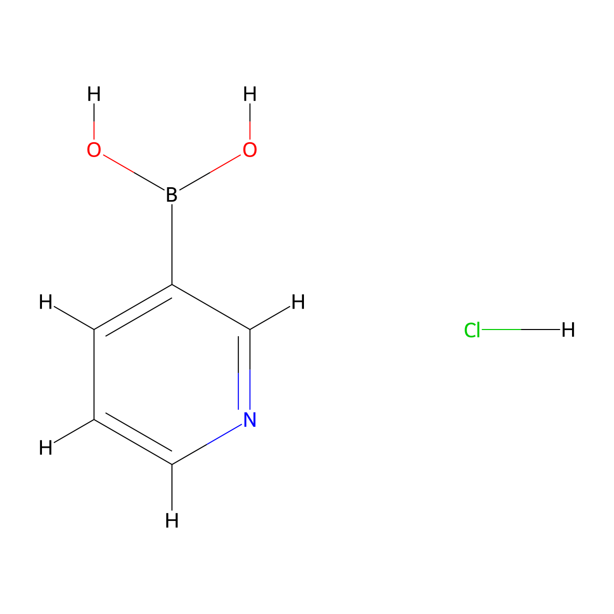 Pyridine-3-boronic acid hydrochloride molecular structure, CAS 265664-63-9