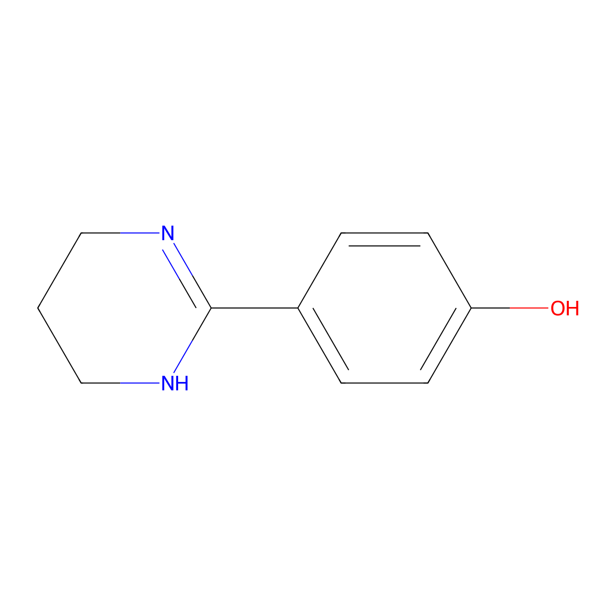 4-(1,4,5,6-Tetrahydro-2-pyrimidinyl)phenol molecular structure, CAS 265665-96-1