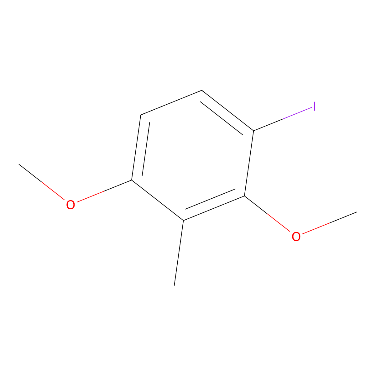 1-Iodo-2,4-dimethoxy-3-methylbenzene molecular structure, CAS 2657-51-4