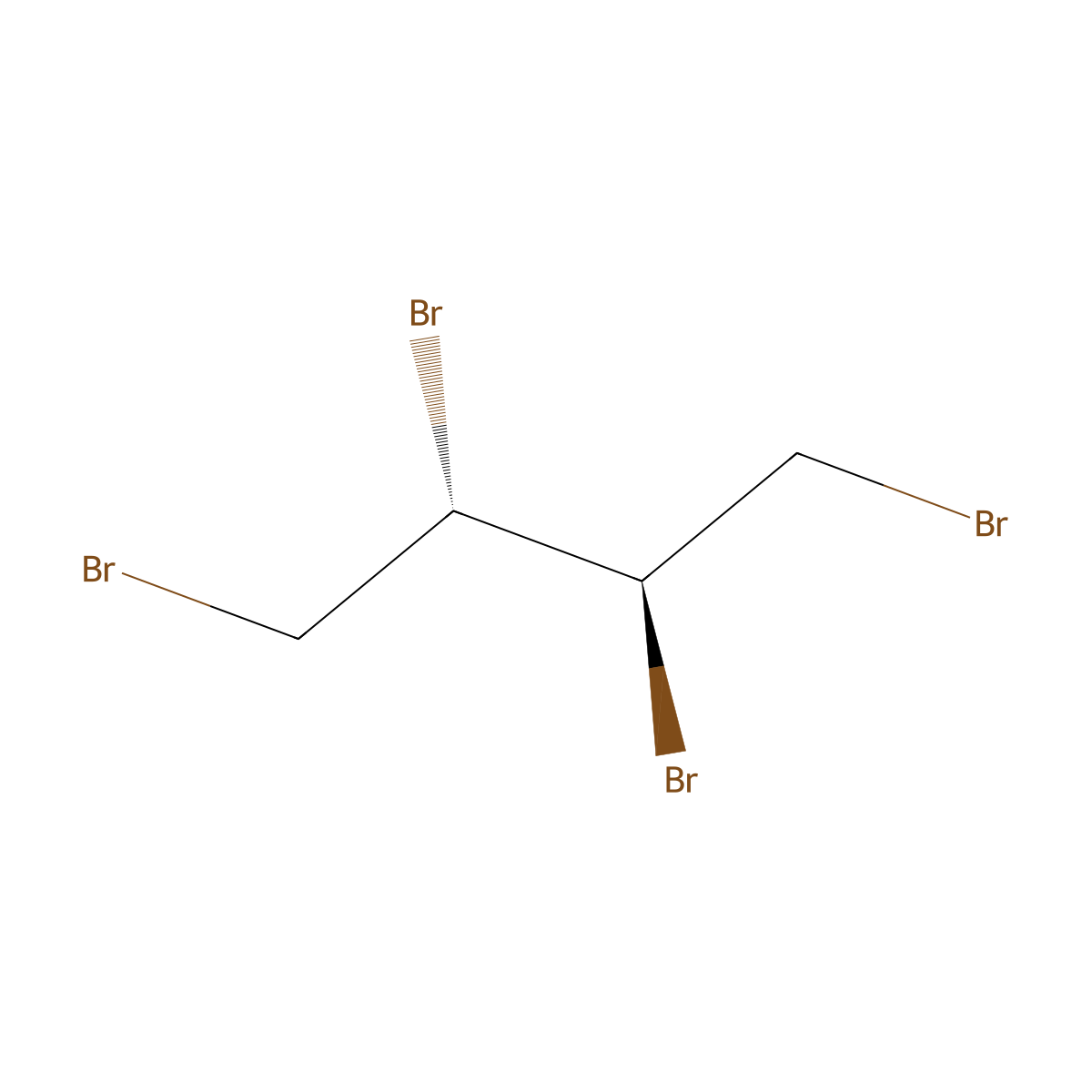 meso-1,2,3,4-Tetrabromobutane molecular structure, CAS 2657-67-2