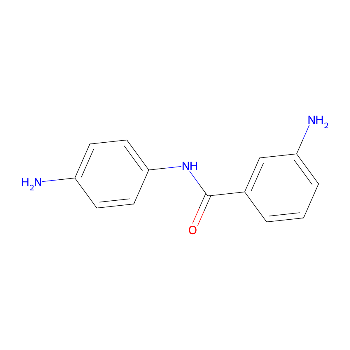 3-amino-N-(4-aminophenyl)benzamide molecular structure, CAS 2657-93-4