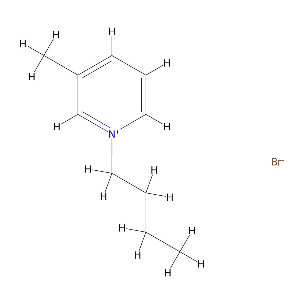 1-Butyl-3-methylpyridinium bromide molecular structure, CAS 26576-85-2