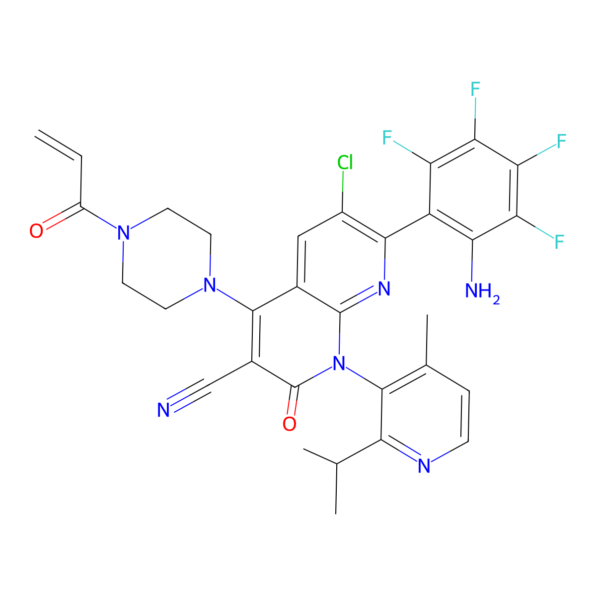 Glecirasib molecular structure, CAS 2657613-87-9