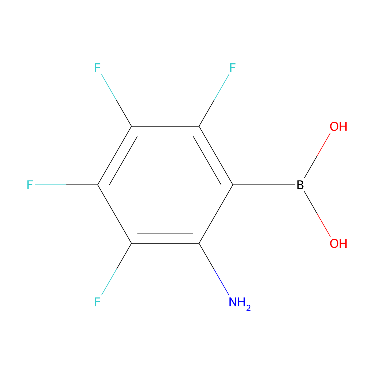 (2-Amino-3,4,5,6-tetrafluorophenyl)boronic acid molecular structure, CAS 2657618-04-5
