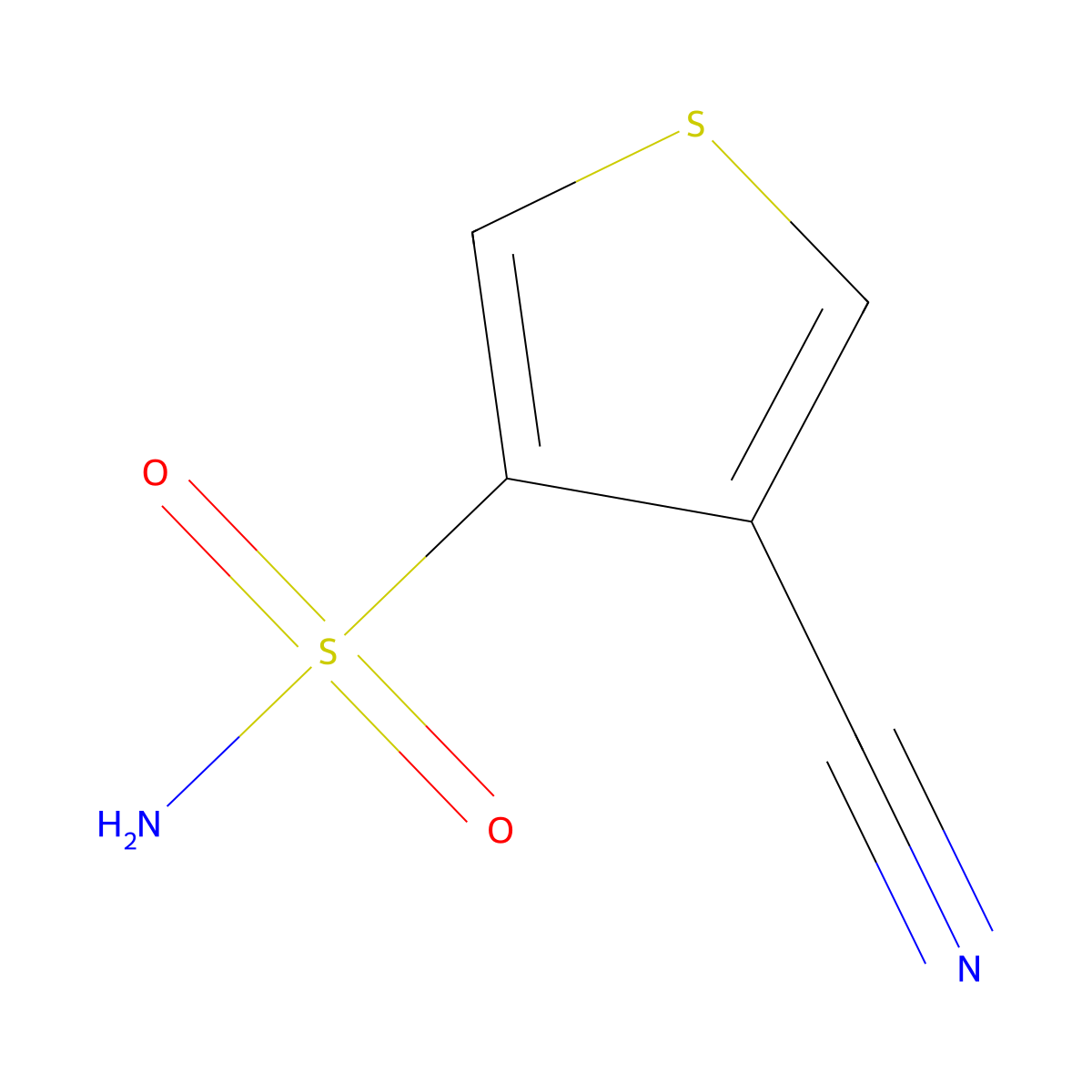 4-Cyanothiophene-3-sulfonamide molecular structure, CAS 2657625-35-7