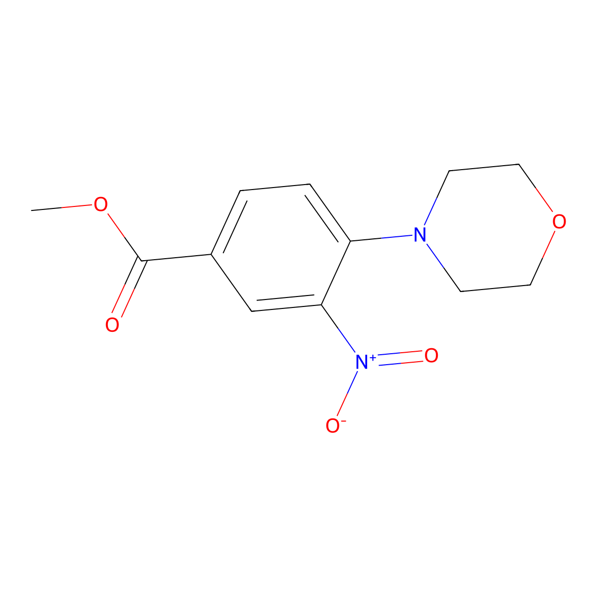 Methyl 4-(morpholin-4-yl)-3-nitrobenzoate molecular structure, CAS 26577-60-6