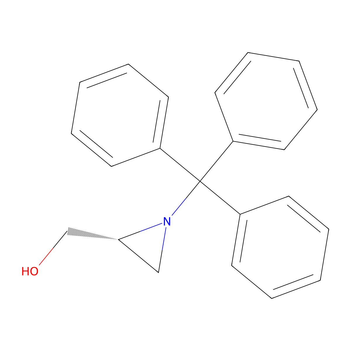 [(2R)-1-(Triphenylmethyl)aziridin-2-YL]methanol molecular structure, CAS 2657731-30-9