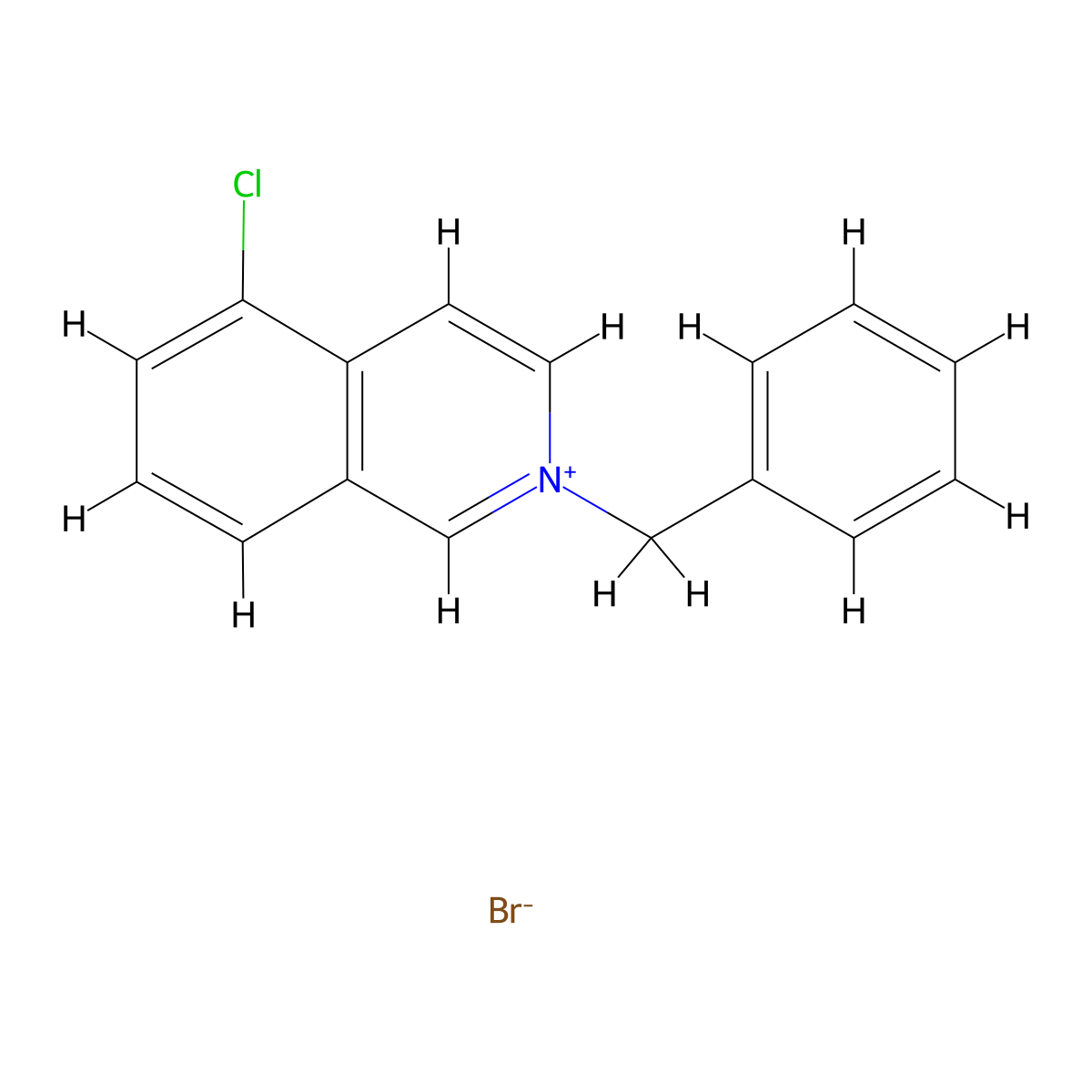 2-Benzyl-5-chloroisoquinolin-2-ium bromide molecular structure, CAS 2657772-85-3