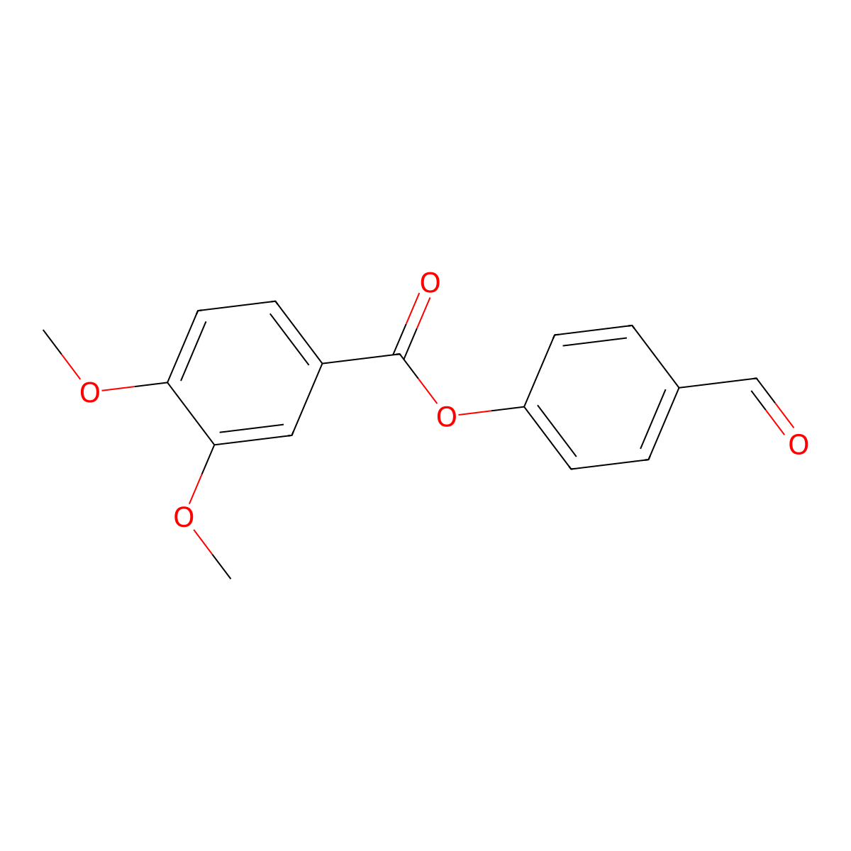 4-Formylphenyl 3,4-dimethoxybenzoate molecular structure, CAS 26578-71-2
