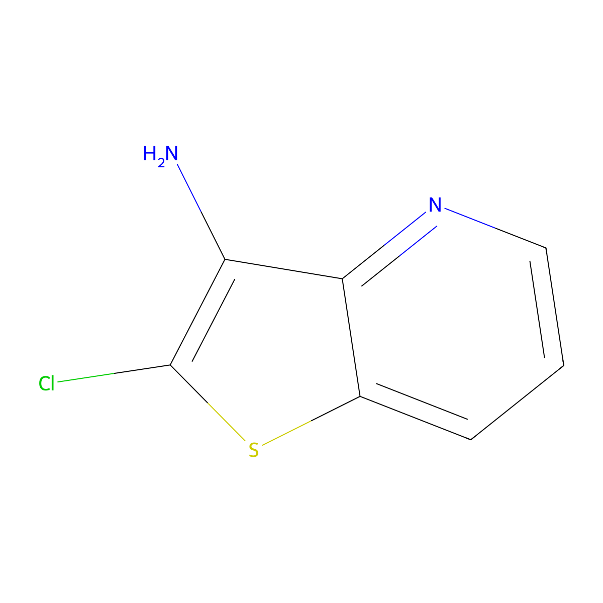 2-Chlorothieno[3,2-b]pyridin-3-amine molecular structure, CAS 26579-61-3