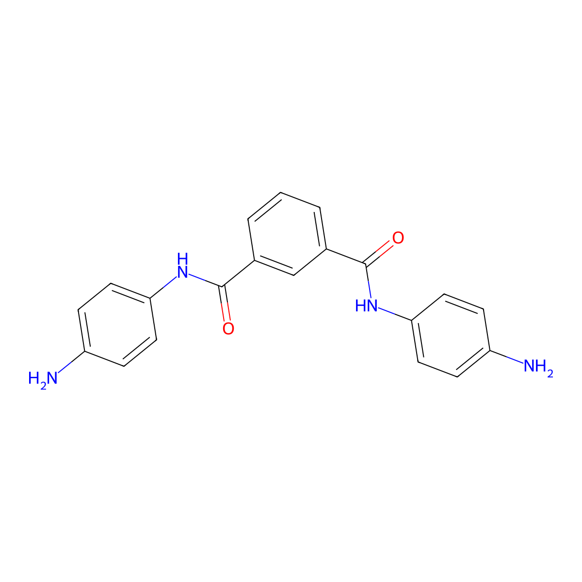 N,N'-Bis(4-aminophenyl)isophthalamide molecular structure, CAS 2658-06-2