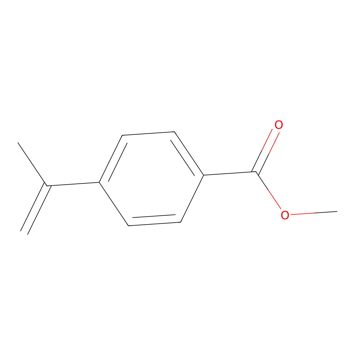 Benzoic acid, 4-(1-methylethenyl)-, methyl ester molecular structure, CAS 26581-23-7
