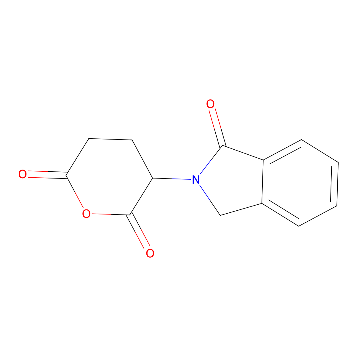 3-(3-oxo-1H-isoindol-2-yl)oxane-2,6-dione molecular structure, CAS 26581-82-8