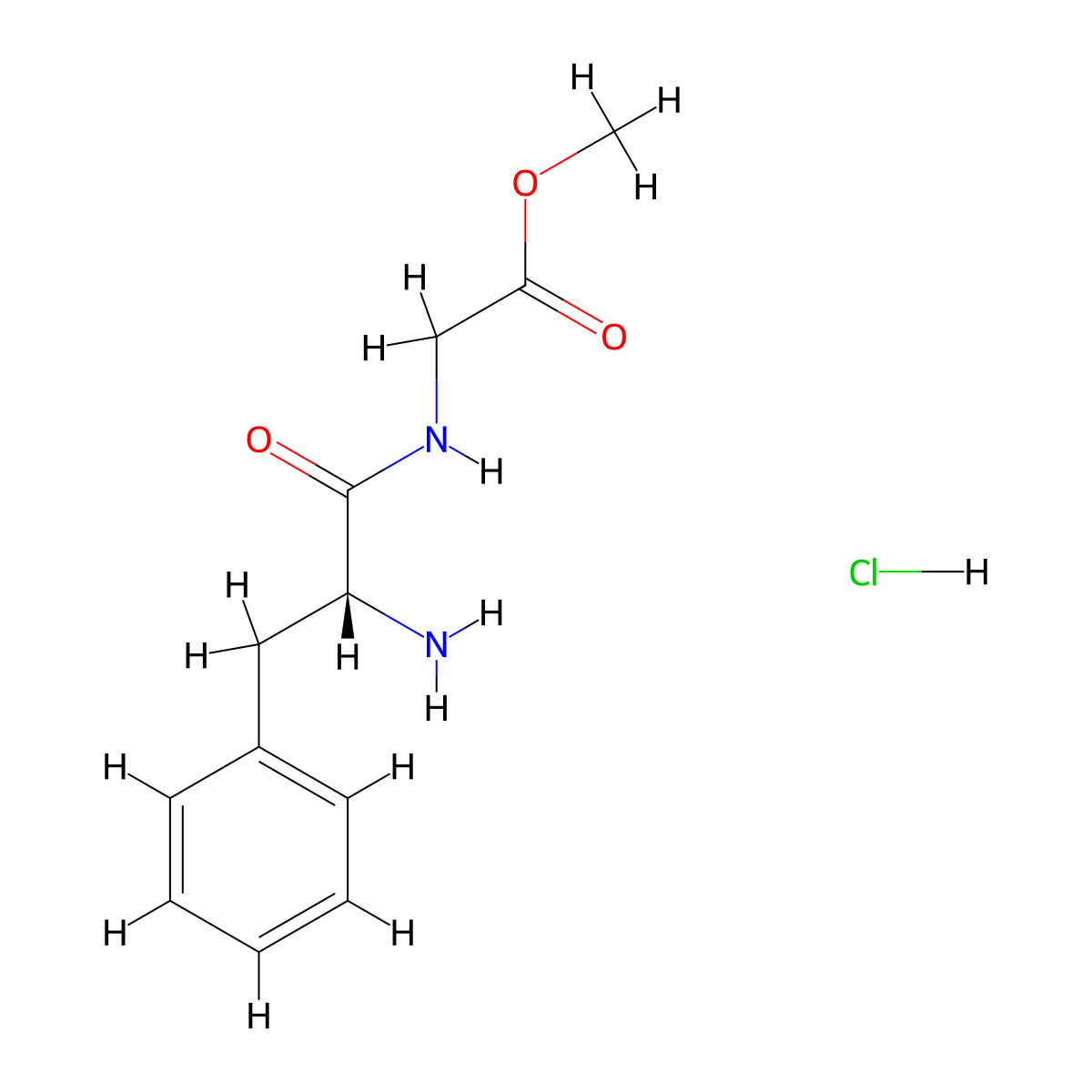 H-D-Phe-Gly-OMe hydrochloride molecular structure, CAS 26582-94-5