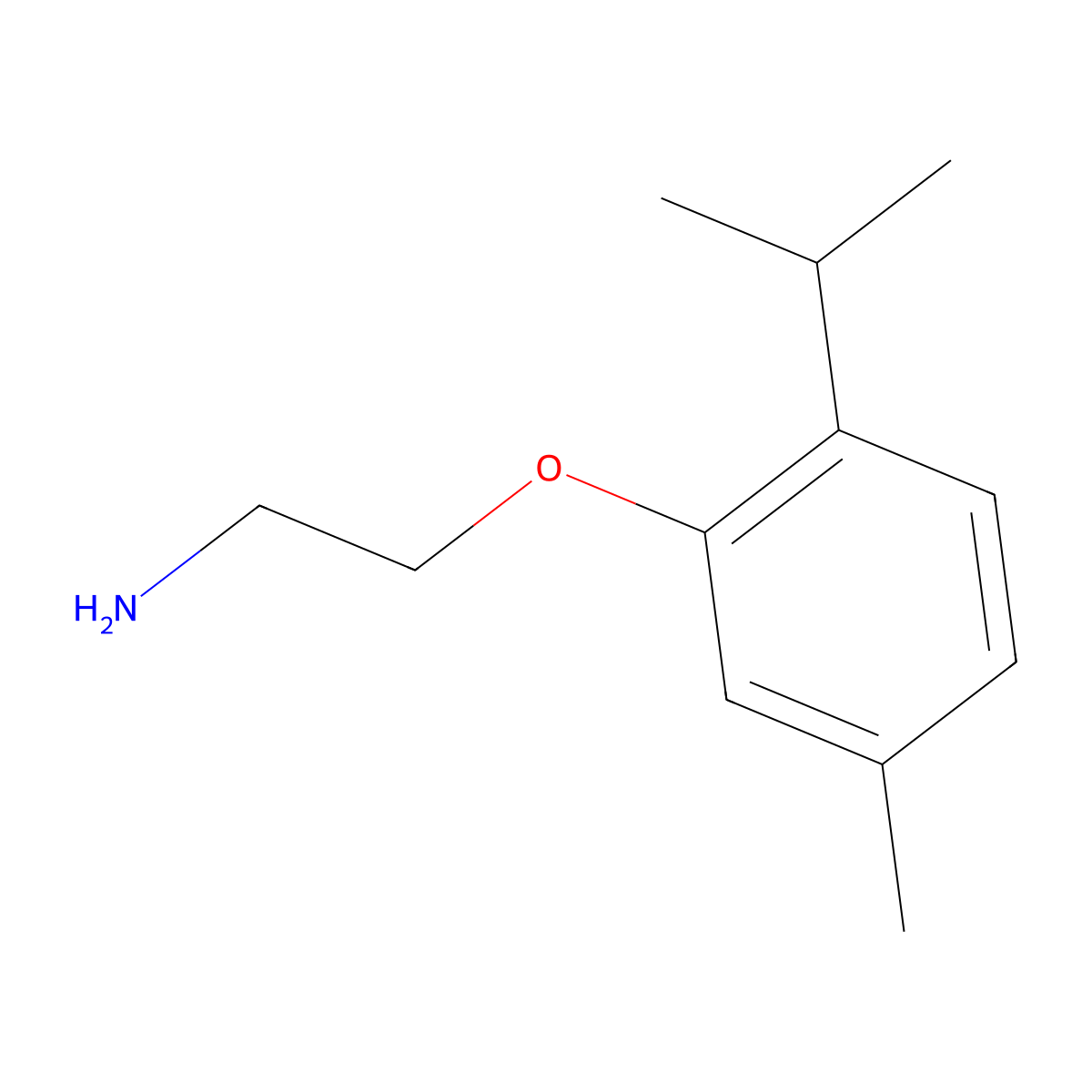 2-(2-Isopropyl-5-methylphenoxy)ethanamine molecular structure, CAS 26583-34-6
