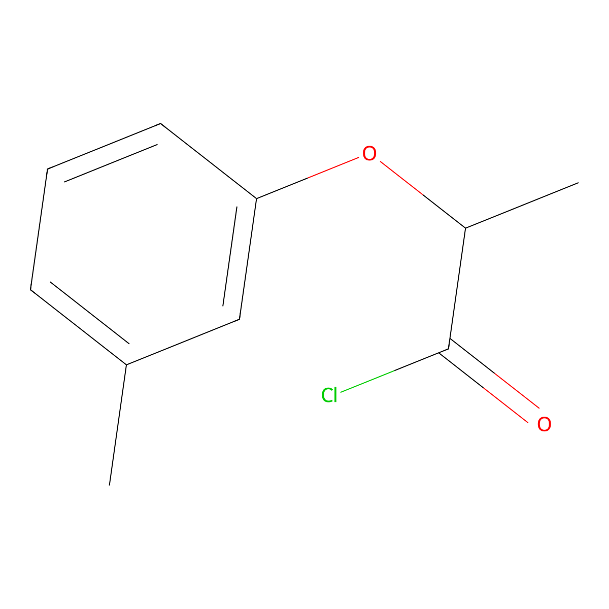 2-(3-Methylphenoxy)propanoyl chloride molecular structure, CAS 26583-49-3
