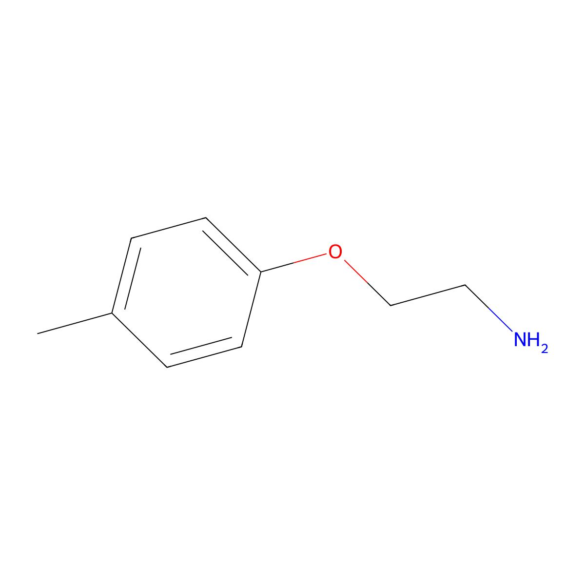 2-(4-Methylphenoxy)ethanamine molecular structure, CAS 26583-58-4