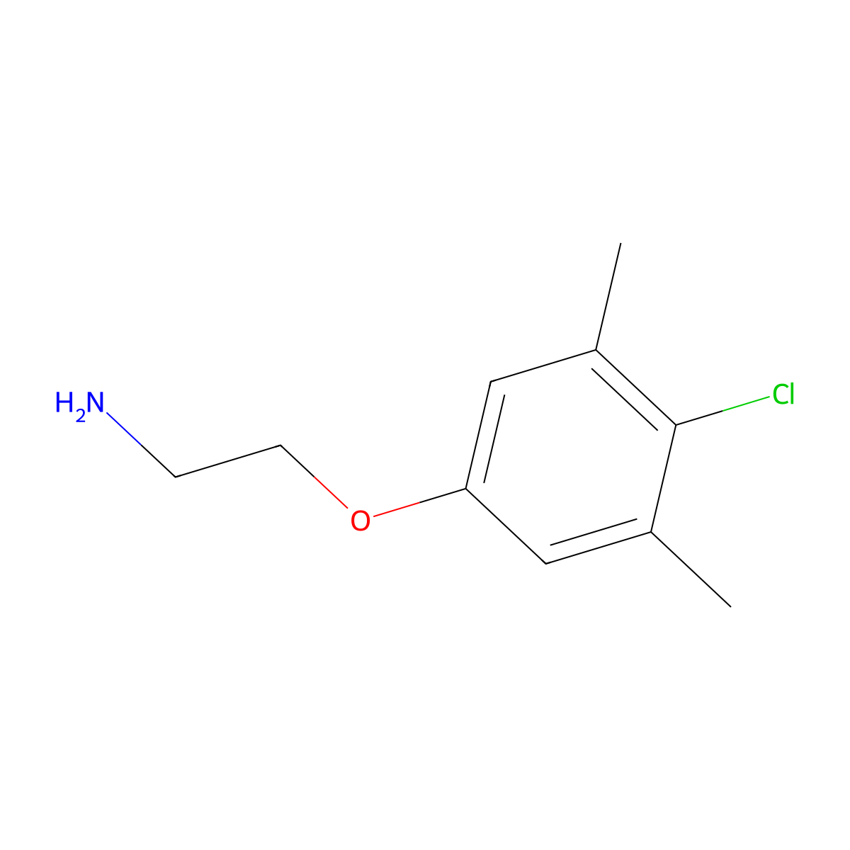 2-(4-Chloro-3,5-dimethylphenoxy)ethanamine molecular structure, CAS 26583-64-2