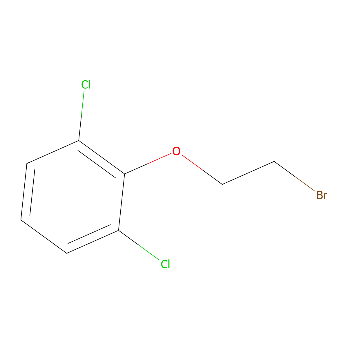 2-(2-Bromoethoxy)-1,3-dichlorobenzene molecular structure, CAS 26583-73-3